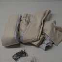 Light Beige Natural Linen Blackout Curtains 90 Inches Long 2 Panels Set for Patio Sliding Door, Modern Pinch Pleat Double Layer Sun Block Window Drapes for Office 40 x 90 Inch Cream Decorative Curtain