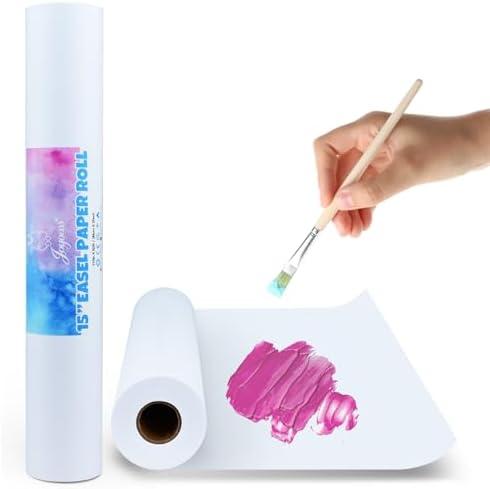 Joyooss Easel Paper Roll, Drawing Art Paper Roll for Kids 15” x 984” (82’) 2 Pack Painting Roll of Paper Kid Art and Craft Coloring White Paper for Kids Wrapping Gift Activity