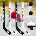 VioraWhite 8 Pcs Mini Knee Hockey Stick and Ball Set Knee Hockey Set Includes 4 Mini Sticks and 4 Foam Balls for Sports Winter Indoor Floor