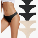 voenxe Seamless Women Underwear Thongs,No Show Ladies Thong,No Line Workout Breathable Comfortable Panties,Soft Undies, 5-Pack, Smal