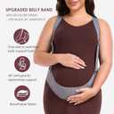 Belly Bands for Pregnant Women, Pregnancy Belly Band with Adjustable Support Brace Straps, Maternity Belt for Back, Abdomen and Waist (Gray,S)