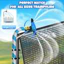Universal Trampoline Sprinkler, Net Friendly Trampoline Accessories, 360 Rotating Water Sprinkler of Trampolines, Outdoor Backyard Water Park Fun Summer Toys for Kids