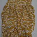 Allegra K Women's Floral Print V Neck A-Line Summer Sleeveless Ruffle Mini Dress (Medium)