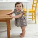 Yoawdats Toddler Baby Girl Clothes Plaid Ruffle Sleeveless Tops with Bloomer 2PCS