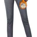 SIAEAMRG Winter Sherpa Fleece Lined Leggings for Women,High Waist Stretchy Thick Cashmere Leggings (Gray, XXL)