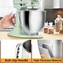 5 Quart Mixing Bowl for KitchenAid Stand Mixers, Food-Grade Stainless Steel Bowl with Handle & Clasp, Compatible with Tilt-Head 4.55 Qt Models  Fits K45, K45SS, KSM75, KSM150, KSM95
