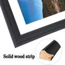 23x28 Picture Frame Solid Wood Black, Display 19"x24" (With mat) or 23"x28" (Without mat) Painting,Puzzles,Photos, Poster (F23B2328W1924)