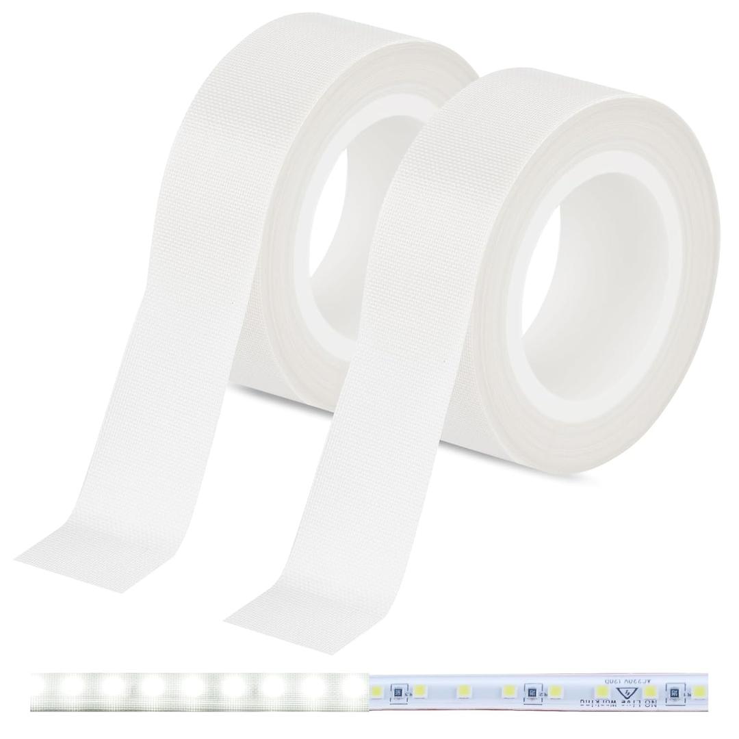 Light Soften Tape 2 PCS 0.78inx29ft LED Light Strip Masking Tape for Slightly Diffuser Light,White