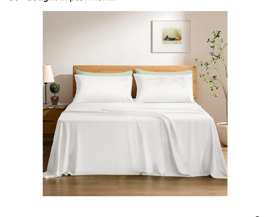 TOSMO Luxury Cooling Sheet Set - 100% Viscose from Bamboo, 4-Piece Bedding Set (King Size) - 18” Extra Deep Pockets, Oeko-Tex Certified, Silky Soft and Breathable, Classic White