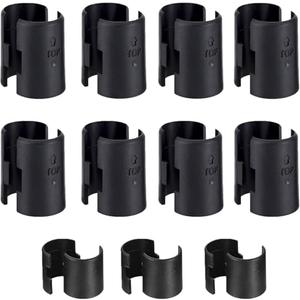 Helonge Shelf Lock Clip, 25 Pairs (50 Pcs) 0.73 Inches Wire Shelving Lock Clips Post Shelvings Sleeves Replacements for Wire Shelving