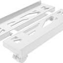 Hovadova Adjustable Mobile CPU Stand, Ventilated Computer Tower Stand with 4 Caster Wheels Fits Most PC Tower, Under Desk CPU Holder PC Floor Cart Computer Riser for Gamers and Students (Large White)