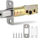 Adjustable Deadbolt Latch with 2-3/8'' or 2-3/4'' Backset Replacement Latch and Strike with Dust Box for Single Cylinder Deadbolt