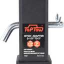 TOPTOW 64028HP Trailer Hitch Adapter 2-1/2" to 2" Hitch Reducer Sleeve Carbon Steel, 5/8 inch Pin & Clip Included