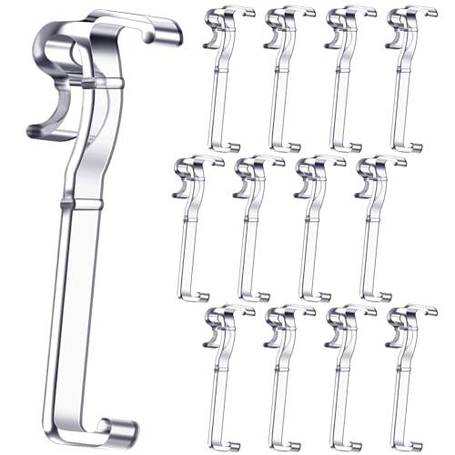 12 Pieces 3. 25 Inch Valance Clips for Blind Window Blinds Hidden Clip Clear Plastic for Horizontal Blinds Retainer Holder, Hidden Valance Clips
