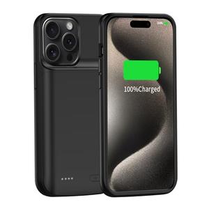 JUBOTY 2025 New Upgraded 8500 mAh Travel Battery Case for iPhone 15 Pro  Extra Battery Life Fast Charging Rechargeable Extended Portable Charging Case Black