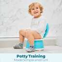 Portable Toddler Travel Potty with Silicone Insert  Foldable Potty Chair for Car & Road Trips, Spill-Resistant Training Toilet, Compact Emergency Potty, Includes Disposable Bags - Blue