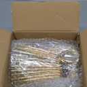 I00000 90 Pcs Gold Plastic Spoons,Disposable Silverware, Gold Plastic Cutlery, Heavy Duty Disposable Spoons Perfect for Parties, Wedding & Dinners