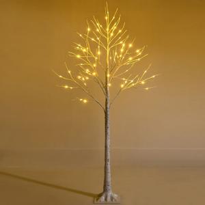 5ft Pre-lit White Twig Birch Tree for Christmas Holiday w/ LED Lights