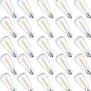 25 Packs ST38 LED Edison Bulbs,0.6Watt E12 Base Small Vintage Light Bulbs Equivalent to 7W Incandescent, 2700K Warm White Bulbs for ST38 String Lights, Shatterproof, Waterproof, Dimmable, Not for Solar