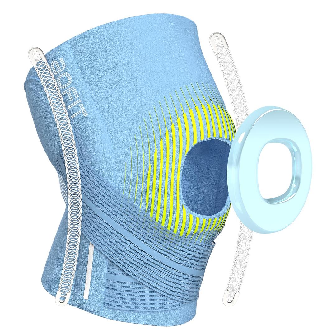 Adjustable Knee Brace for Women and Men with Side Stabilizers & Patella EVA Pads, Open Patella Support for Meniscal Tear, Knee Pain Relief, Arthritis Injuries Recovery, Running L
