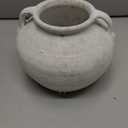 Rustic Terracotta Handle Flower Vase, Height 16.5cm/6.49in Vintage Clay Vases Farmhouse Decor, for Living Room Entryway Table Centerpiece Decor