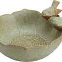 MyGift Decorative 2 Birds Garden Design Ceramic Green Serving Bowl/Jewelry Tray/Candy & Nut Dish