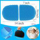 masteymoh Small Foldable Seat Cushion 0.9-Inch Thick, 14 x 9.6 Inches Portable Cooling Gel Seat Cushion for Pressure Relief, Light Seat Cushion for Travel seat Cushion, Foldable for Easier Storage
