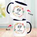 WOSIWULA 69th Birthday Mug, Turning 69 Year Old Gift, 1957 Vintage Coffee Cup, 69th Birthday Gift Idea for Her Women Mom Wife Aunt Sister Grandma Friends, Gift Box Packaging, 11oz