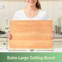 Allsum 20x14" Extra Large Bamboo Cutting Boards for Kitchen, XL Wood Charcuterie Boards Cheese Serving Tray with Side Handles and Juice Grooves, Solid Durable Reversible
