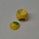Boston International Wax Melt Warmer Ceramic Tealight Tart Burner, 5" Tall, Lemon