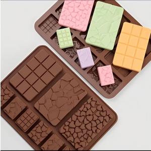 Silicone Candy and Chocolate Molds, 2-Pack, Non-Stick Ice Cube Tray, Baking Tools for Jelly, Cookie, Soap, Pudding