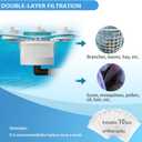 Above Ground Pool Skimmer,No Installation Required, no Adjustable Bracket Required,Comes with 10 Filter Socks, Perfect for WomenTri-Float Spin Pool Skimmer,Best NEW (Turquoise)
