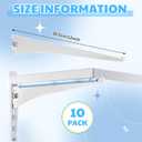 Gisafai 10 Pack Shelf Bracket Adjustable Shelving Brackets Single Track Twin Track System Metal Stand for Shelving Shelf Standard Stand for Stores Closet Kitchen(White,12 Inch)