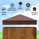 Dunzy 16 Pcs 6 x 6 Post Caps Aluminum Pyramid Decorative Fence Post Covers Works Only for Actual 5.5 x 5.5'' Wood Square Metal with Screws for Corridors Decks Mailbox Pole(Brown)