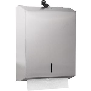 DOUKE Paper Towel Dispenser Wall Mount Commercial c-fold/Multi-fold/Tri-fold, Touchless Hand Towel Dispenser with Lock (Silver)