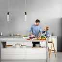 1 Light Pendant Lights Kitchen Island, Black Modern Crystal Pendant Light Fixtures Suitable for Kitchen, Restaurants, Dining Room, Bedrooms