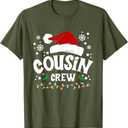 Christmas Cousin Crew Matching Family Xmas Pajama Lights T-Shirt Size S