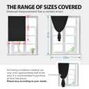 Autohesion Curtains for Windows,Bedroom Blackout Curtains for - Thermal Lnsulated No Drill Curtains Room Darkening Black Small Drapes, JILRON,(1 Panels,35Wx54L inch-Black)