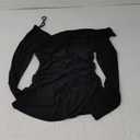 BCBGMAXAZRIA Women's Long Sleeve Asymmetrical Knit Top (Small, Black)