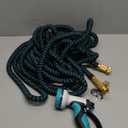 100ft /30M Expandable Garden Hose with Holder - Heavy Duty Superior Strength 3750D - 4 -Layer Latex Core - Extra Strong Brass Connectors and 10 Spray Nozzle w/Storage Bag