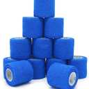 OK TAPE 12 Rolls Self Adhesive Bandage Wrap, Elastic Athletic Tape, Self Stick Bandage Tape, Vet Wrap, Medical Wrap for Wrist, Feet, 2" x 5 Yards - Blue