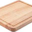 KitchenAid Classic Rubberwood Cutting Board with Perimeter Trench, Reversible Chopping Board, 8-inch x 10-Inch, Natural