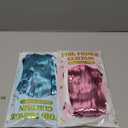 2 Pack Gender Reveal Decorations, 3.28 FT x 7.05 FT Pink and Blue Fringe Backdrop, Metallic Boy or Girl Foil Fringe Curtains Tinsel Backdrop Party Streamers, Birthday Party Decor Photo Booth Props, Pink Blue