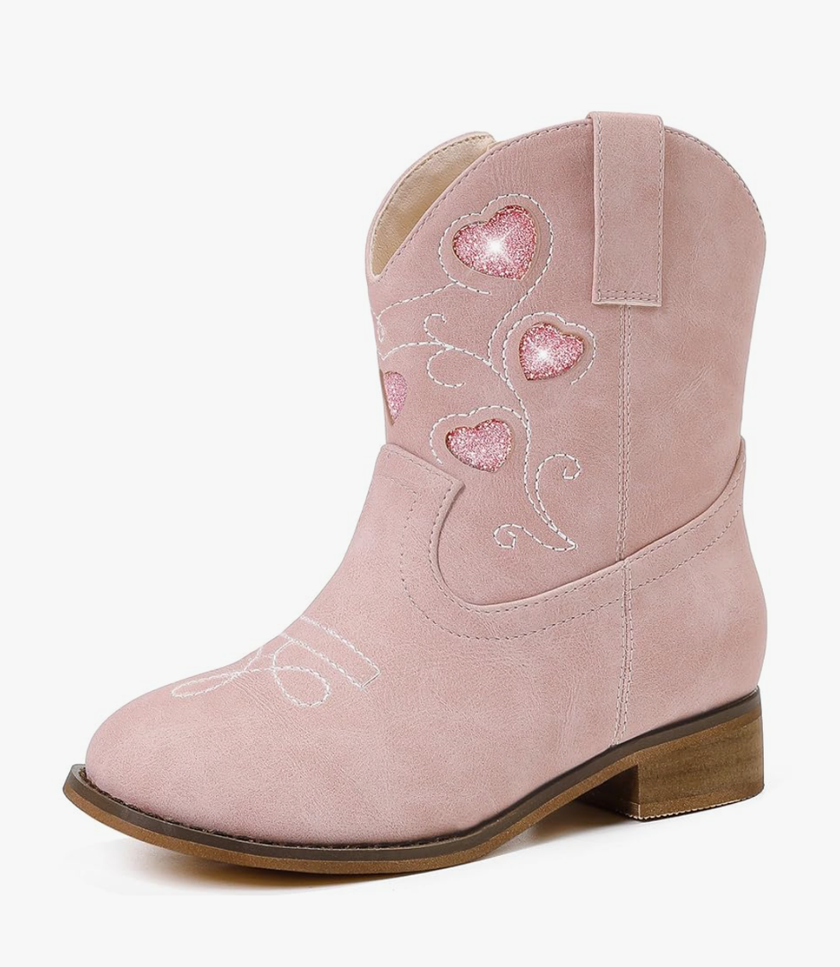Toddler Cowgirl Boots Girls Cowboy Boot Ankle Toddler Girl Boot Kids Boots Western Horse Riding Shoes Birthday Party, 5