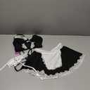 Avidlove Sexy Lingerie for Women Cosplay Lingerie Set Contrast Lace Maid Costume Set Size S