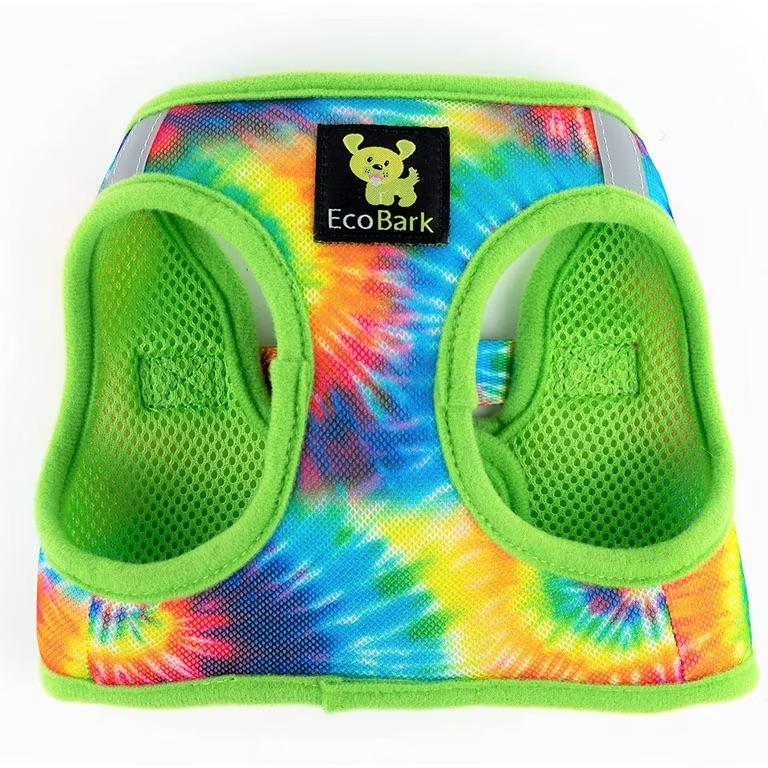 EcoBark Step in Dog Harness - Soft Mesh Dog Vest Harnesses for Puppies and Small Dogs - Reflective and Adjustable No Pull and No Choke Halter Harness - Mesh Comfort Padded Body Harness (Tie-Dye, XS)