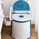 Commode Chair, Commode Toilet Chair with Armrest Backrest Portable Bedside Commode Chair for Elderly, Disabled, or Handicapped
