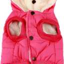 Fleece Lining Extra Warm Dog Hoodie in Winter for Small Dogs Jacket Puppy Coats with Hooded Pink M (Medium (Pack of 1))