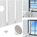LBG Products Dryer Vent Window Kit for 4" Diameter Dryer Vent Hose,Adjustable Window Seal Plates Kit for Sliding Windows and Hung Windows,with Insulating Foam Seal Strip,Up to 47 inches
