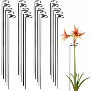 24 Inch 20 Packs Plant Stakes,Plant Supports for Outdoor Plants,Garden Single Stemmed Plant Support Stakes for Gardening,Flowers,Orchid,Peony Lily Rose